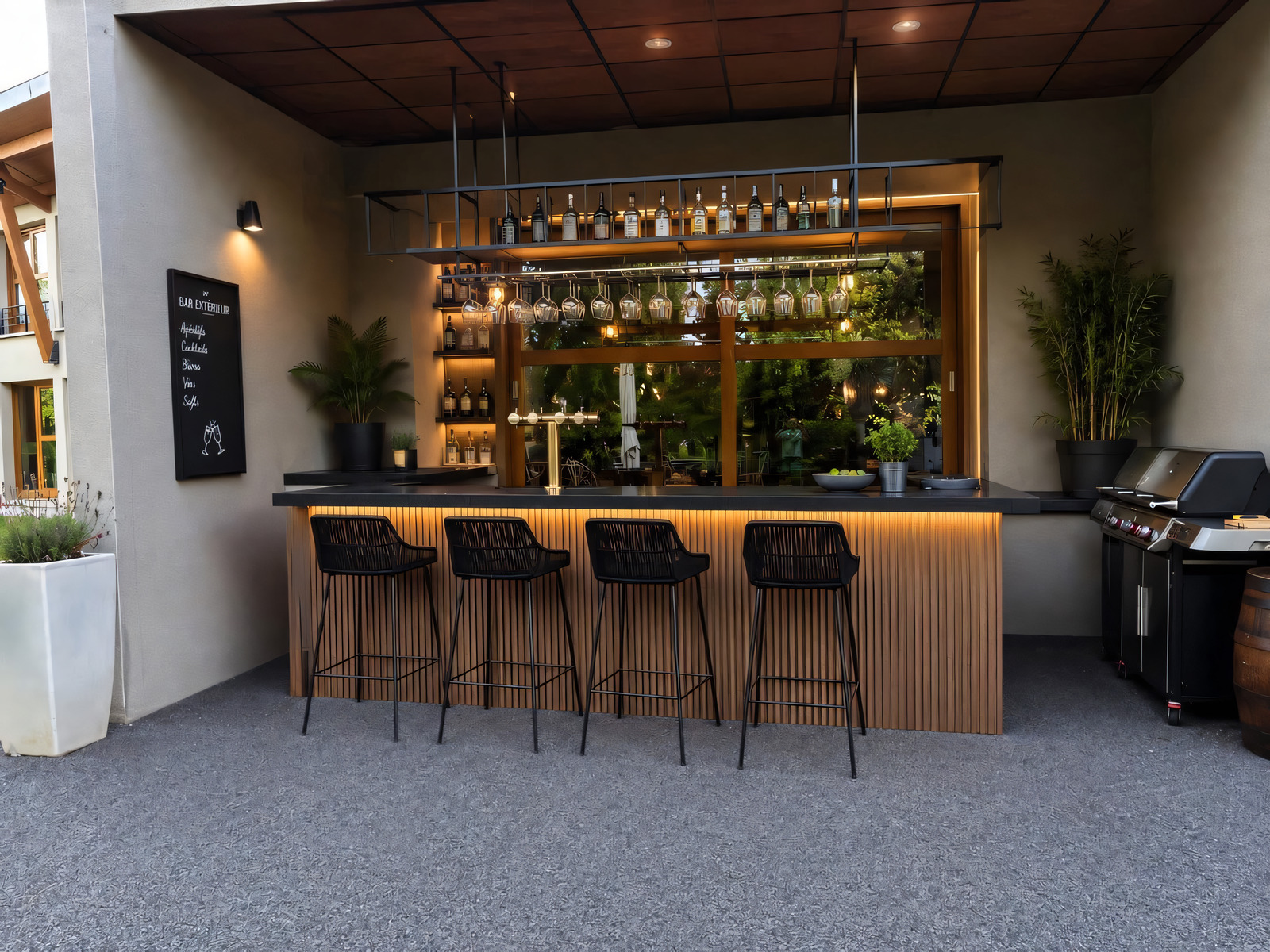 Le bar extérieur