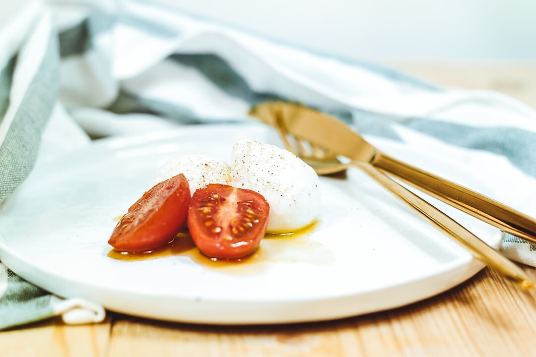 Entrée fraîcheur tomates et mozzarella
